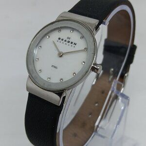 Skagen Denmark 358SSLBMP Women's 26mm Slim Profile MOP Dial Quartz Watch
